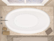 Atlantis Whirlpool 3660PAL Topaz Series 60 in. x 36 in. Oval Air Bathtub with Left Side Drain and Marine Grade Acrylic in Glossy Smooth White - view 4