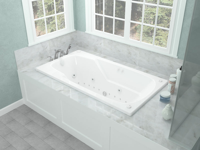 Atlantis Whirlpool 3672EDL Eros 36 x 72 Rectangular Air & Whirlpool Jetted Bathtub with Left Drain - view 6