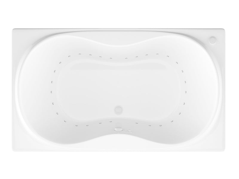 Atlantis Whirlpool 3672WAR Whisper 36 x 72 Rectangular Air Jetted Bathtub with Center Drain - view 3