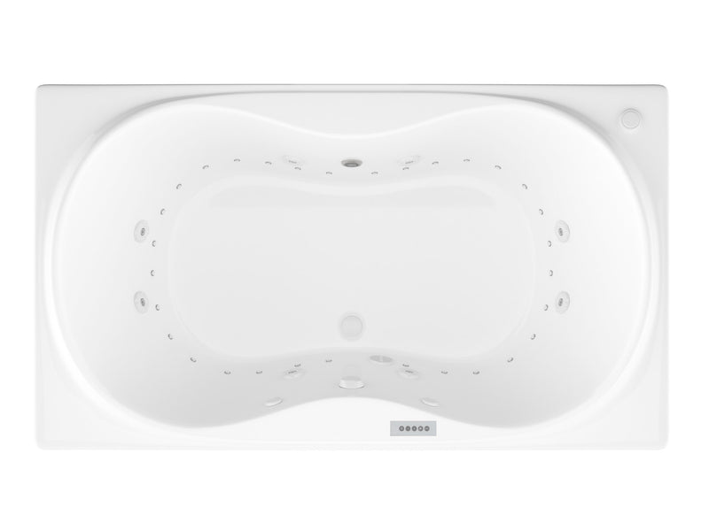 Atlantis Whirlpool 3672WDLX Whisper  35.625 x 72 in. Air and Whirlpool Jetted Bathtub in White with Center Drain - view 3