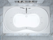 Atlantis Whirlpool 3672WDLX Whisper  35.625 x 72 in. Air and Whirlpool Jetted Bathtub in White with Center Drain - view 4