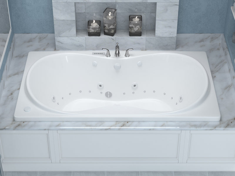 Atlantis Whirlpool 3672WDLX Whisper  35.625 x 72 in. Air and Whirlpool Jetted Bathtub in White with Center Drain - view 5