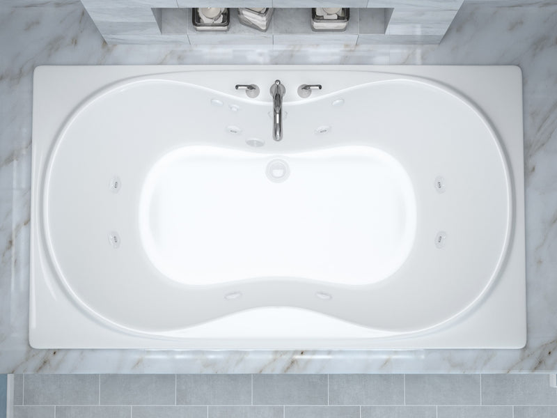 Atlantis Whirlpool 3672WWL Whisper 36 x 72 Rectangular Whirlpool Jetted Bathtub with Center Drain - view 4