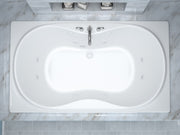 Atlantis Whirlpool 3672WWR Star Series 72 in. x 36 in. Rectangular Whirlpool Bathtub with Center drain and V-Style Back Jets in Glossy Smooth White - view 4