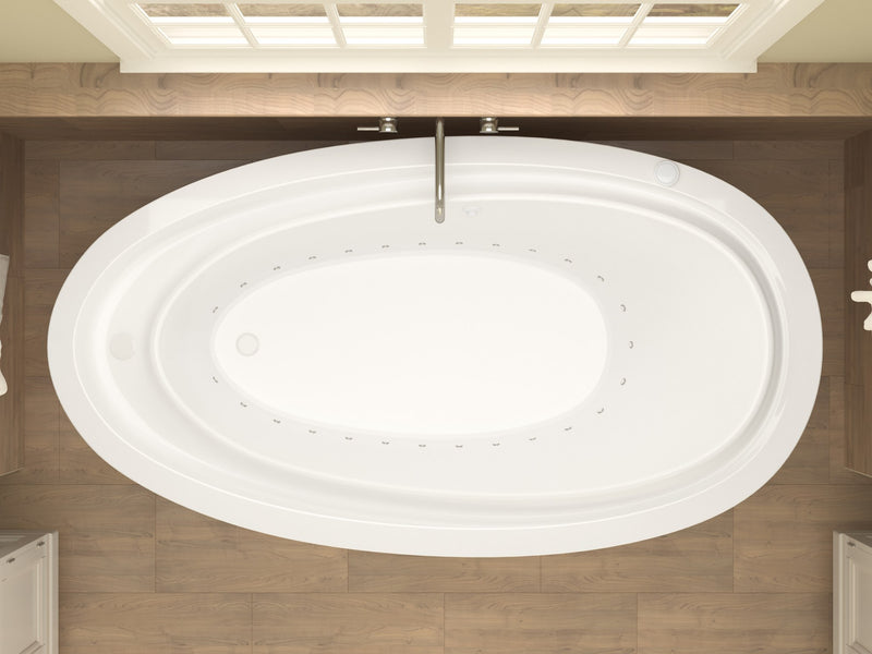 Atlantis Whirlpool 3871BA Breeze 38 x 71 Oval Freestanding Air Jetted Bathtub - view 4