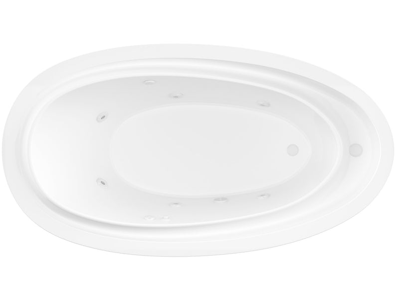 Atlantis Whirlpool 3871BW Breeze 38 x 71 Oval Freestanding Whirlpool Jetted Bathtub - view 3