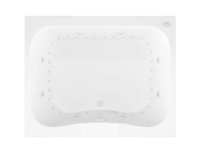 Atlantis Whirlpool 4060NDL Neptune 40 x 60 Rectangular Air & Whirlpool Jetted Bathtub - view 3