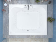 Atlantis Whirlpool 4060NDLX Neptune 40 x 60 Air and Whirlpool Jetted Bathtub in White with Center Drain - view 4