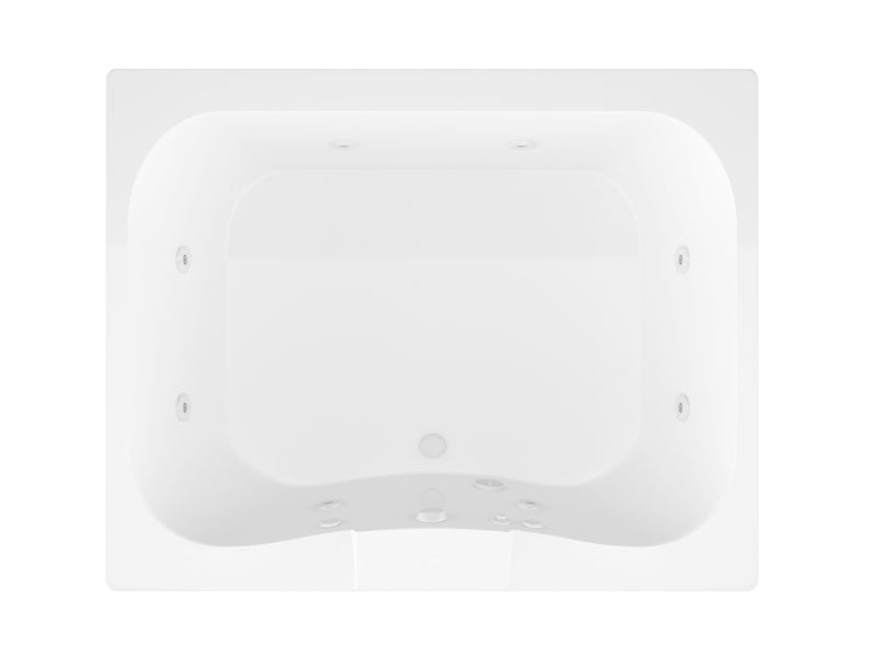 Atlantis Whirlpool 4060NWR Neptune 40 x 60 Rectangular Whirlpool Jetted Bathtub with Center Drain - view 3