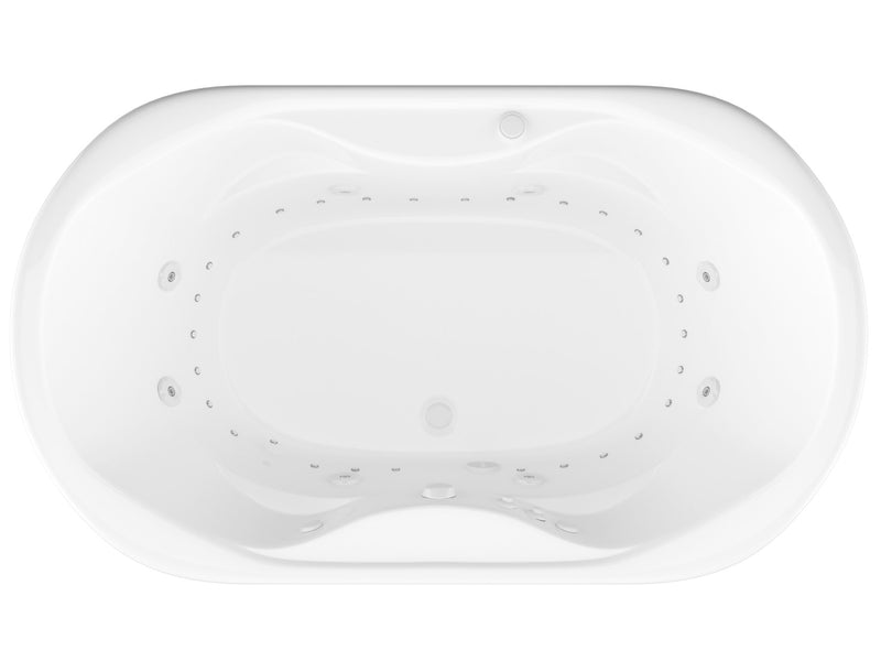 Atlantis Whirlpool 4170IDL Indulgence 41 x 70 Oval Air & Whirlpool Jetted Bathtub - view 3