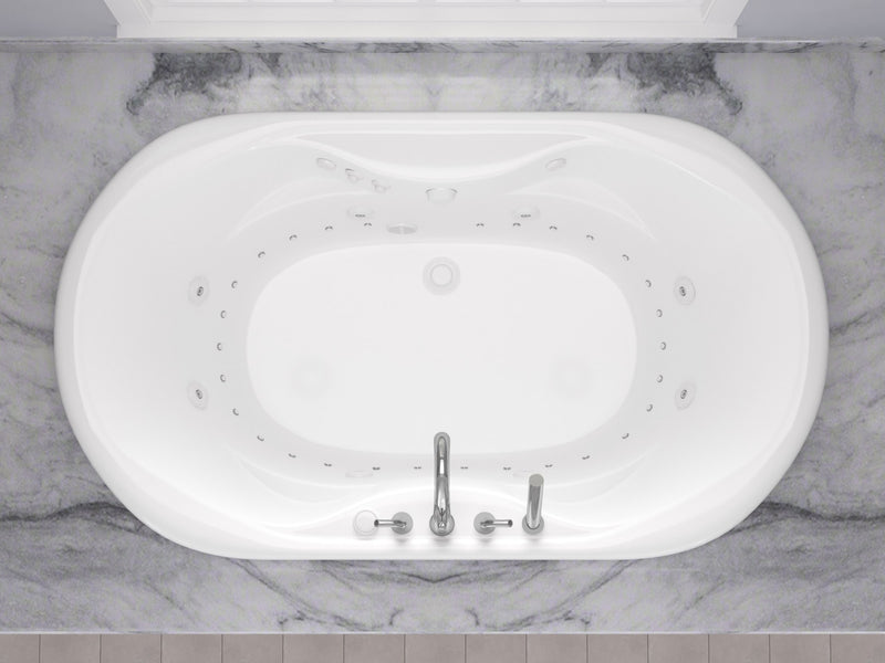 Atlantis Whirlpool 4170IDL Indulgence 41 x 70 Oval Air & Whirlpool Jetted Bathtub - view 4