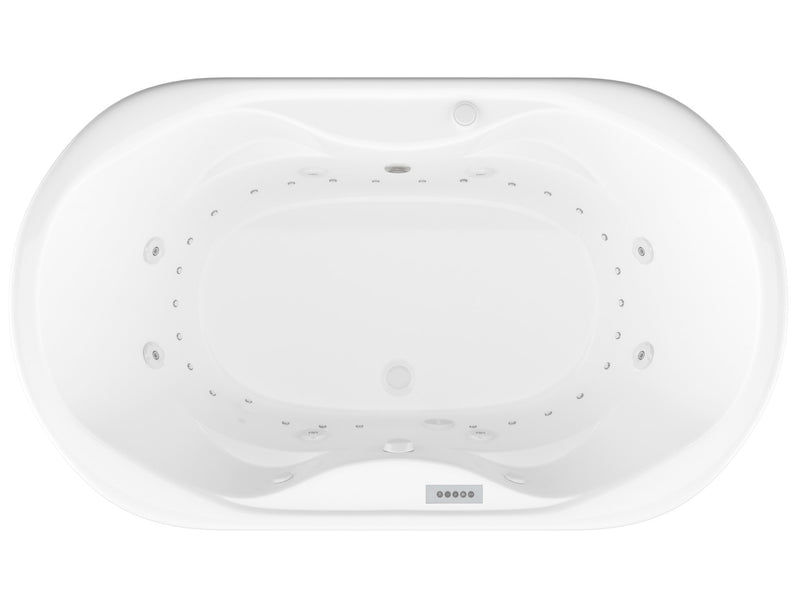 Atlantis Whirlpool 4170IDLX Indulgence 41 x 71 Oval Air and Whirlpool Jetted Bathtub with Center Drain  in White - view 3