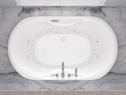 Atlantis Whirlpool 4170IDLX Indulgence 41 x 71 Oval Air and Whirlpool Jetted Bathtub with Center Drain  in White - view 4