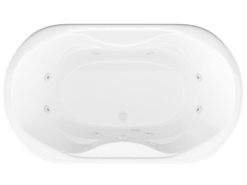 Atlantis Whirlpool 4170IWL Indulgence 41 x 70 Oval Whirlpool Jetted Bathtub - view 3