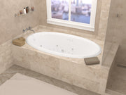 Atlantis Whirlpool 4270PDL Topaz Series 70 in. x 42 in. Oval Whirlpool and Air Bathtub with Left Side Drain and V-Style Back Jets in Glossy White - view 6