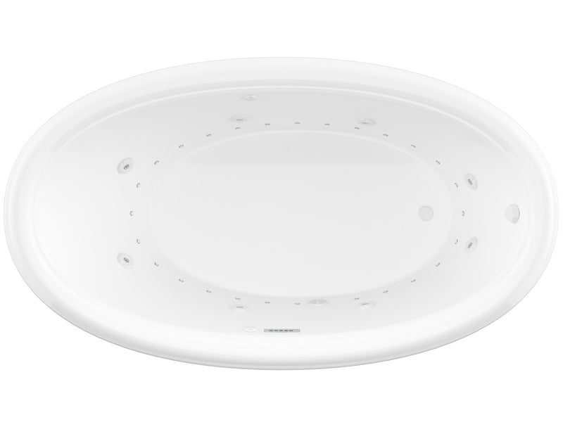 Atlantis Whirlpool 4270PDLX Petite 42 x 70  Oval Air and Whirlpool Jetted Bathtub with Left Drain in White - view 3