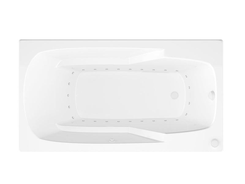 Atlantis Whirlpool 4272EAR Eros 42 x 72 Rectangular Air Bathtub with Right Side Drain and Aromatherapy in Glossy Smooth White - view 3
