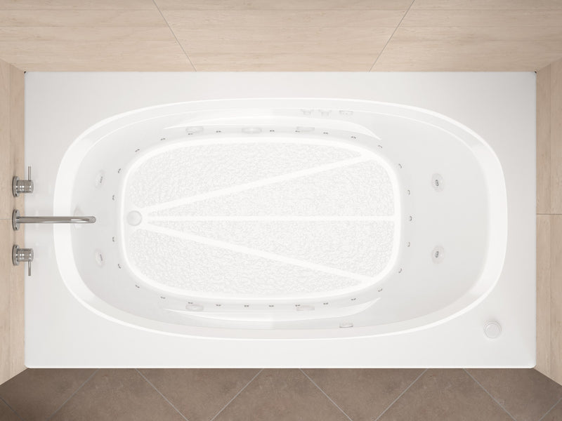 Atlantis Whirlpool 4272PDL Polaris  71 in. x 42 in. Rectangular Whirlpool and Air Bathtub with Left Drain and VS Jets and Aroma in Glossy White - view 4