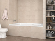Atlantis Whirlpool 4272PWL Tigers Eye Series 71 in. x 42 in. Rectangular Whirlpool Bathtub with Left Drain and V-Style Back Jets in Glossy White - view 6