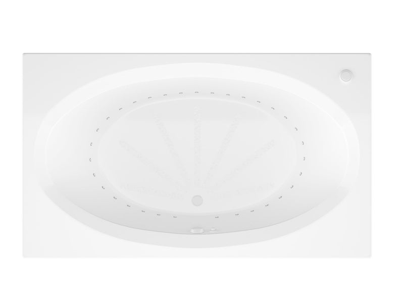 Atlantis Whirlpool 4272VCAL Vogue 71 in. x 42 in. Rectangular Air Bathtub with Center drain and Aromatherapy in Glossy Smooth White - view 3