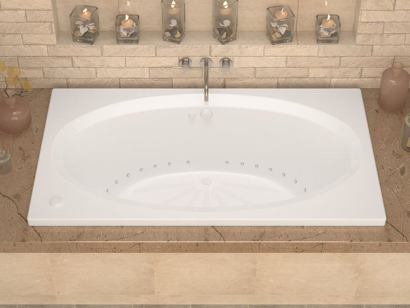 Atlantis Whirlpool 4272VCAL Vogue 71 in. x 42 in. Rectangular Air Bathtub with Center drain and Aromatherapy in Glossy Smooth White - view 5