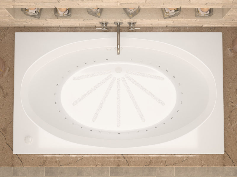 Atlantis Whirlpool 4272VCAR Vogue 42 x 72 Rectangular Air Jetted Bathtub with Center Drain - view 4