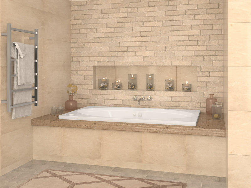 Atlantis Whirlpool 4272VCAR Vogue 42 x 72 Rectangular Air Jetted Bathtub with Center Drain - view 6