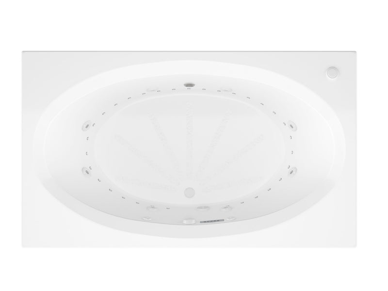 Atlantis Whirlpool 4272VCDRX Vogue  41.625 x 70.75in. Air and Whirlpool Jetted Bathtub in White with Center Drain - view 3