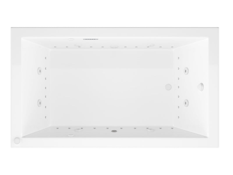 Atlantis Whirlpool 4272VNDLX Venetian  41.375 x 71.75in. Air and Whirlpool Jetted Bathtub in White with Reversible Drain - view 3