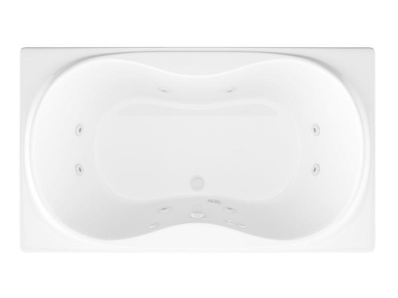 Atlantis Whirlpool 4272WWR Whisper 42 x 72 Rectangular Whirlpool Jetted Bathtub - view 3
