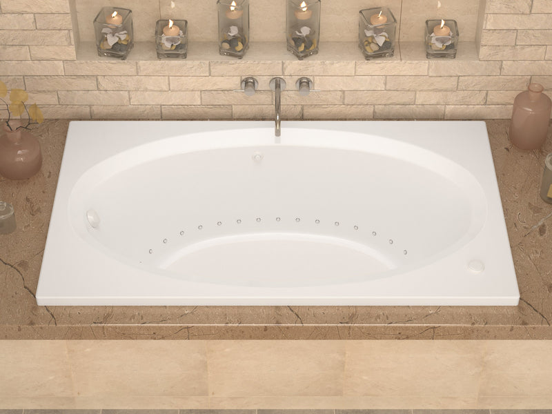 Atlantis Whirlpool 4384VAL Imperial Series 84 in. x 43 in. Rectangular Air Bathtub with Left Side Drain and Aromatherapy in Glossy Smooth White - view 5
