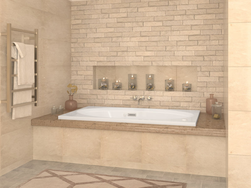 Atlantis Whirlpool 4384VDLX Vogue  42.625 x 83.75in. Air and Whirlpool Jetted Bathtub in White with Left Drain - view 6