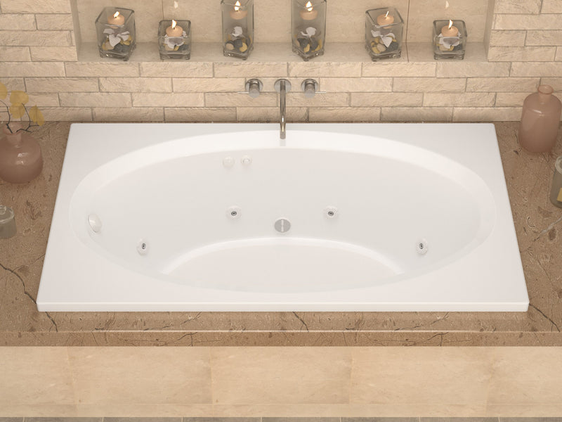 Atlantis Whirlpool 4384VWL Vogue 84 in. x 43 in. Rectangular Whirlpool Bathtub with Left Side Drain and V-Style Back Jets in Glossy White - view 5