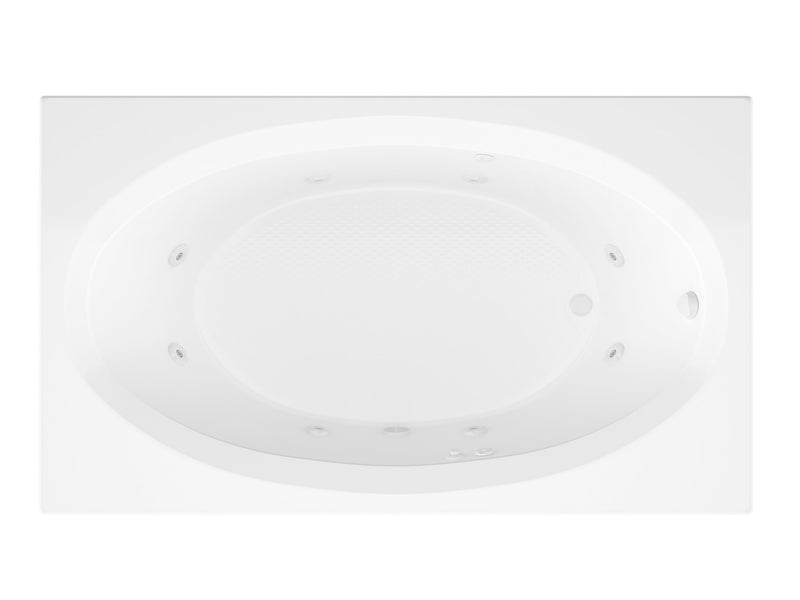 Atlantis Whirlpool 4384VWR Imperial Series 84 in. x 43 in. Rectangular Whirlpool Bathtub with Right Drain and V-Style Back Jets in Glossy White - view 3