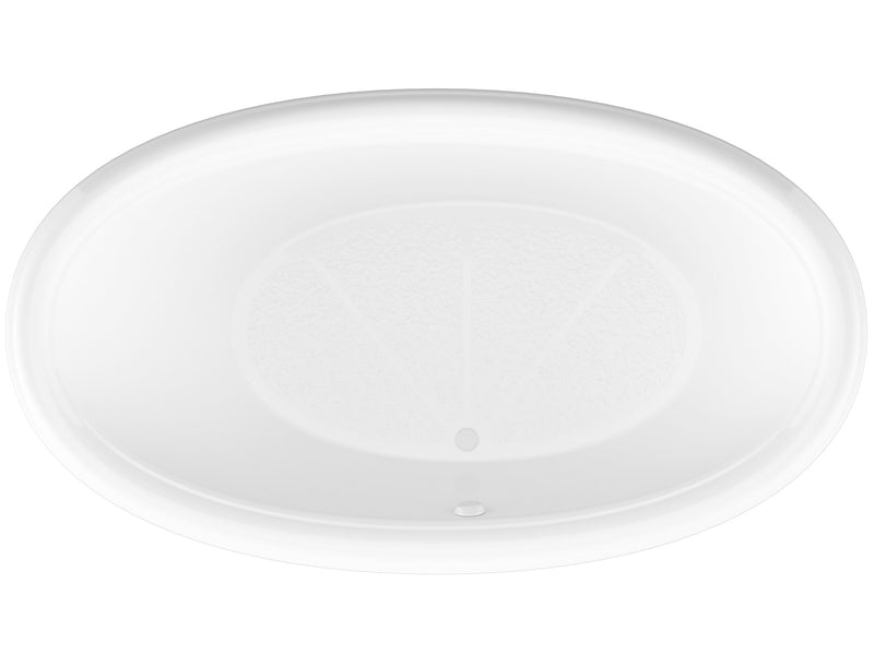Atlantis Whirlpool 4478PC Petite 44 x 78 Oval Soaking Bathtub with Center Drain in White - view 2