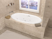 Atlantis Whirlpool 4478PCDLX Petite 44 x 78  Oval Air and Whirlpool Jetted Bathtub with Center Drain in White - view 5