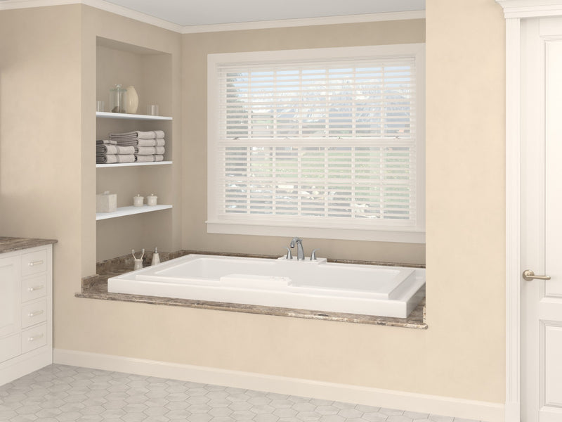 Atlantis Whirlpool 4678IDL Opal 78 in. x 46 in. Rectangular Whirlpool and Air Bathtub with Center drain and VS Jets and Aroma in Glossy White - view 6