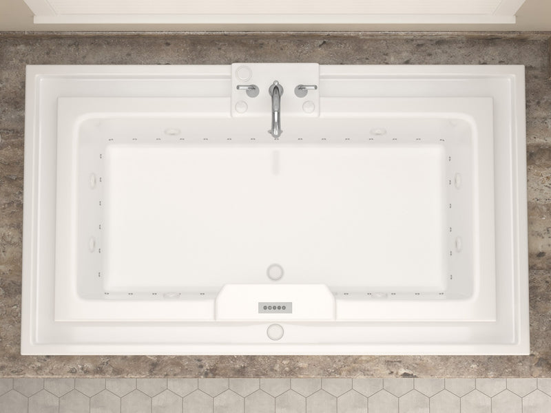 Atlantis Whirlpool 4678IDLX Infinity 46 x 78 Rectangular Air and Whirlpool Jetted Bathtub in White with Center Drain - view 4