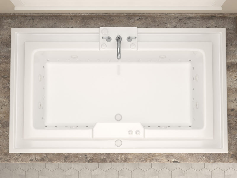 Atlantis Whirlpool 4678IDR Infinity 46 x 78 Rectangular Whirlpool and Air Bathtub with Center drain and VS Jets and Aroma in Glossy White - view 4