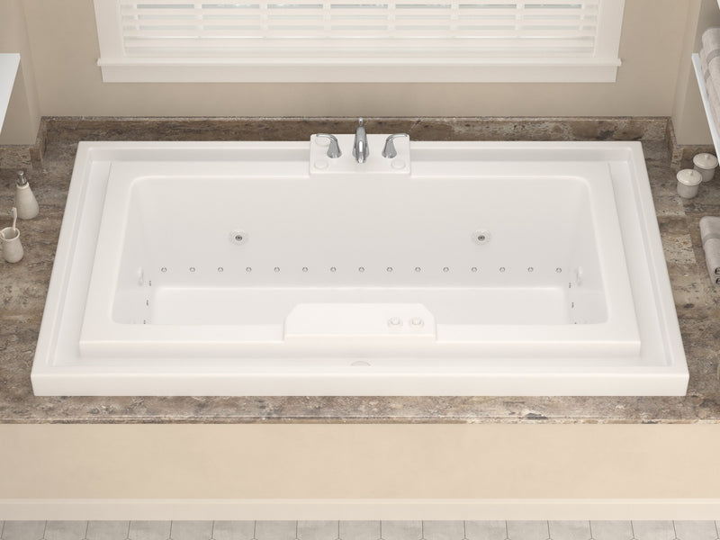 Atlantis Whirlpool 4678IDR Infinity 46 x 78 Rectangular Whirlpool and Air Bathtub with Center drain and VS Jets and Aroma in Glossy White - view 5