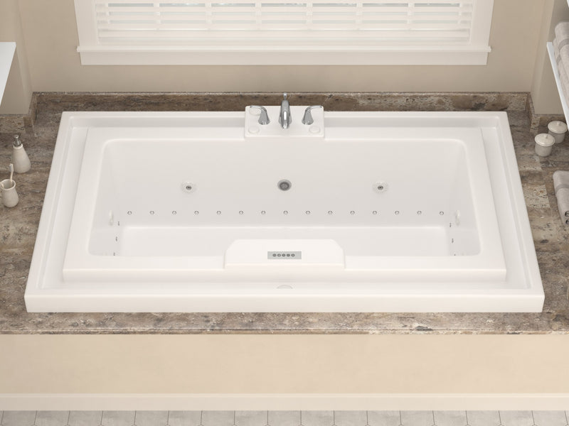 Atlantis Whirlpool 4678IDRX Infinity 46 x 78 Rectangular Air and Whirlpool Jetted Bathtub in White with Center Drain - view 5