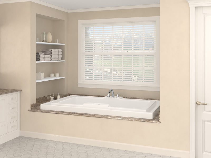 Atlantis Whirlpool 4678IDRX Infinity 46 x 78 Rectangular Air and Whirlpool Jetted Bathtub in White with Center Drain - view 6