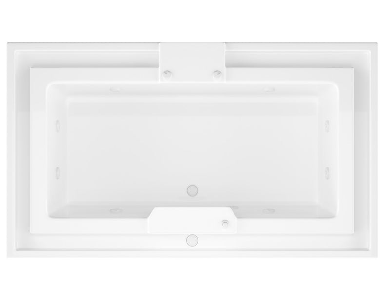 Atlantis Whirlpool 4678IWL Opal Series 78 in. x 46 in. Rectangular Whirlpool Bathtub with Center drain and V-Style Back Jets in Glossy Smooth White - view 3