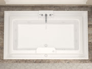 Atlantis Whirlpool 4678IWL Opal Series 78 in. x 46 in. Rectangular Whirlpool Bathtub with Center drain and V-Style Back Jets in Glossy Smooth White - view 4