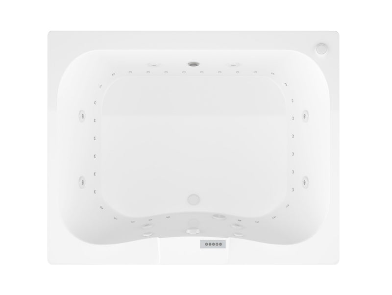 Atlantis Whirlpool 4860NDRX Neptune 48 x 60 Rectangular Air and Whirlpool Jetted Bathtub in White with Center Drain - view 3