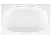 Atlantis Whirlpool 4872CAL Peridot Series 72 in. x 48 in. Rectangular Air Bathtub with Left Side Drain and Aromatherapy in Glossy Smooth White - view 3