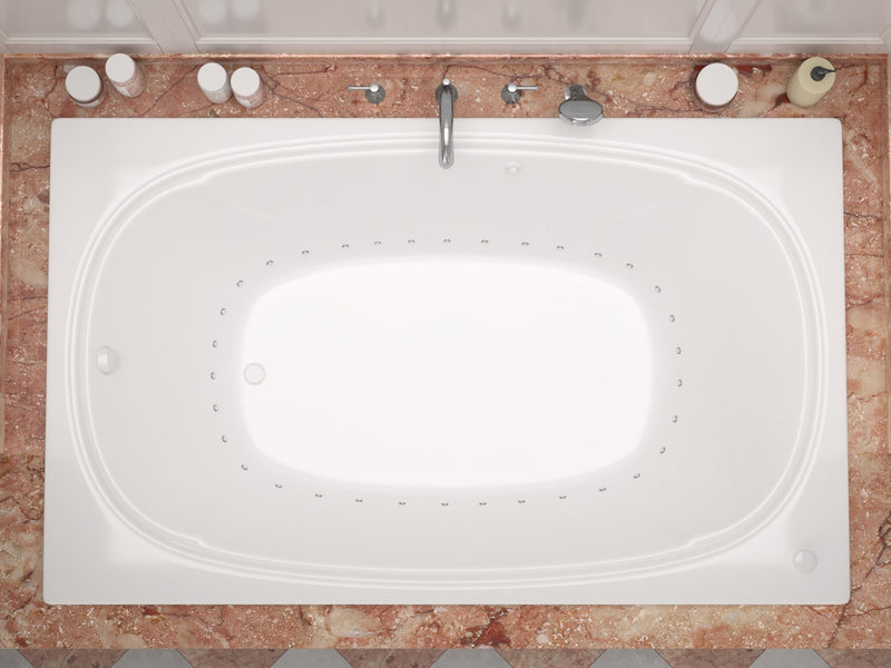 Atlantis Whirlpool 4872CAL Peridot Series 72 in. x 48 in. Rectangular Air Bathtub with Left Side Drain and Aromatherapy in Glossy Smooth White - view 4