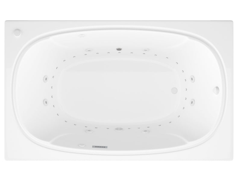 Atlantis Whirlpool 4872CDLX Charleston  48 x 72 in. Rectangular Air and Whirlpool Jetted Bathtub in White with Left Drain - view 3