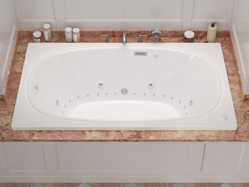 Atlantis Whirlpool 4872CDLX Charleston  48 x 72 in. Rectangular Air and Whirlpool Jetted Bathtub in White with Left Drain - view 5