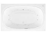 Atlantis Whirlpool 4878CDLX Charleston  48 x 78 Rectangular Air and Whirlpool Jetted Bathtub in White with Center Drain - view 3